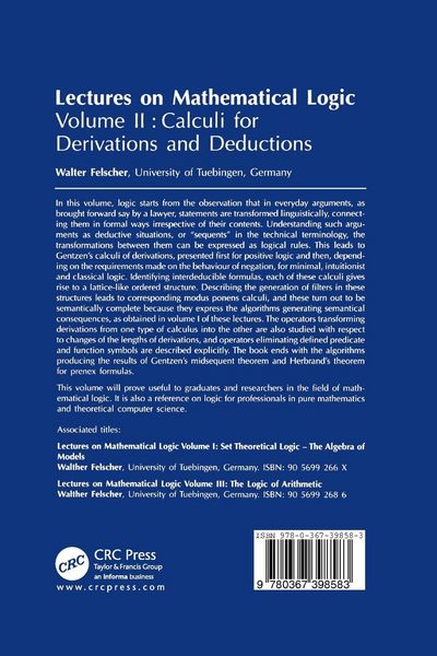 Produktbild: Lectures on Mathematical Logic, Volume II
