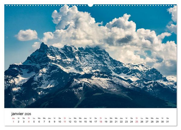 Produktbild: Randonn&eacute;es en Suisse Les Alpes vaudoises (Calendrier mural 2026 DIN A2 vertical) calendrier de bureau