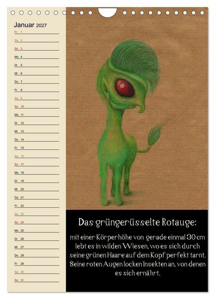 Produktbild: Fabelhafte Wesen / Geburtstagskalender (Wandkalender 2027 DIN A4 hoch), CALVENDO Monatskalender