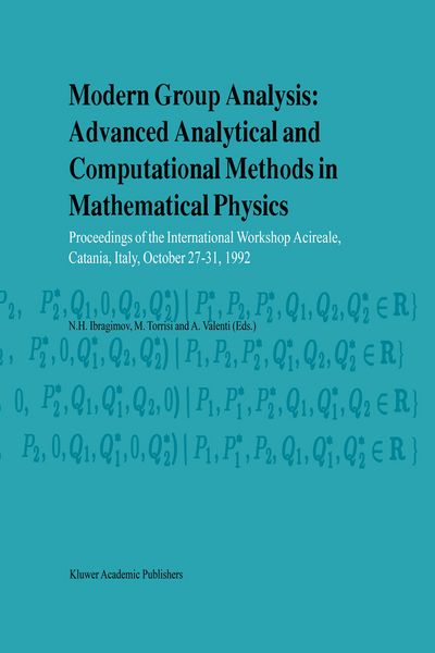 Produktbild: Modern Group Analysis: Advanced Analytical and Computational Methods in Mathematical Physics