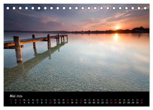 Produktbild: silent minutes - Lichtstimmungen im 5-Seen-Land (Tischkalender 2026 DIN A5 quer), CALVENDO Monatskalender