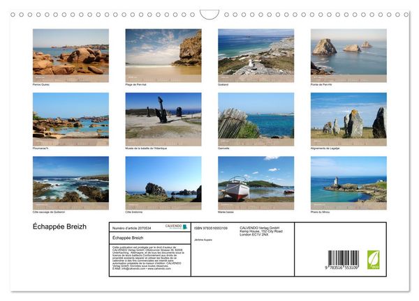 Produktbild: &Eacute;chapp&eacute;e Breizh (Calendrier mural 2026 DIN A3 vertical), CALVENDO calendrier mensuel