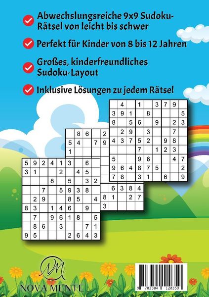Produktbild: Sudoku R&auml;tselbuch f&uuml;r Kinder ab 8 Jahren