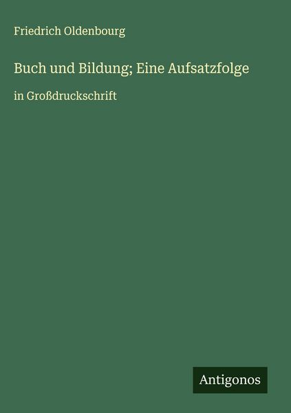 Produktbild: Buch und Bildung; Eine Aufsatzfolge