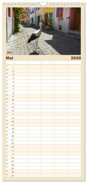 Produktbild: Familienplaner 2026 - Frankreichs idyllische D&ouml;rfer mit 5 Spalten (Wandkalender, 21 x 45 cm) CALVENDO
