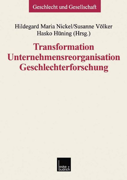Produktbild: Transformation - Unternehmensreorganisation - Geschlechterforschung