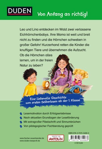 Produktbild: Duden Leseprofi &ndash; Rettung f&uuml;r die Eichh&ouml;rnchen, 1. Klasse