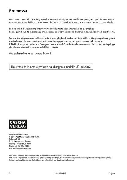 Produktbild: Cajon - Metodo facile e veloce + CD + DVD