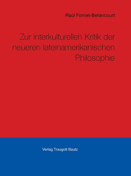 Produktbild: Kritik der neueren lateinamerikanischen Philosophie