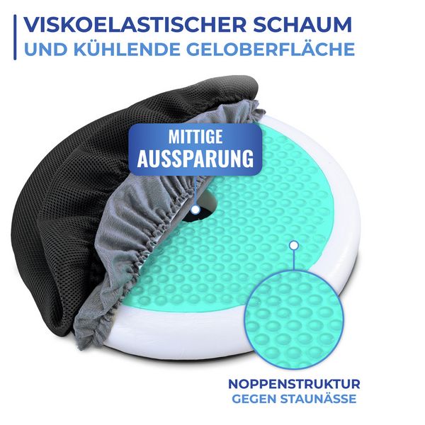 Produktbild: Gel Dreh-Sitzkissen Mod. Komfort, Orthop&auml;disches Visco-Drehkissen