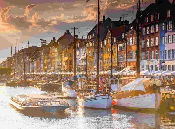 Produktbild: Erwachsenenpuzzle 500 Teile - Sonnenuntergang in Kopenhagen