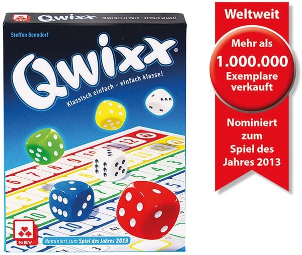 QWIXX, nominiert zum Spiel des Jahres 2013