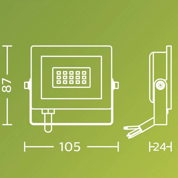 Produktbild: Philips LED Lois 929004641401 LED-Au&szlig;enstrahler 10W Leuchtfarben: Warmwei&szlig;