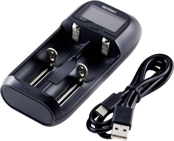 Produktbild: VOLTCRAFT CC-3 Rundzellen-Ladeger&auml;t NiMH, NiCd, LiIon, LiFePO Mini (AAAA), Micro (AAA), Mignon (AA), Baby (C), Sub-C, A, 10440, 14500, 14650, 16340,