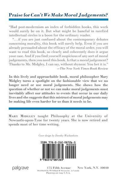 Produktbild: Can't We Make Moral Judgements?