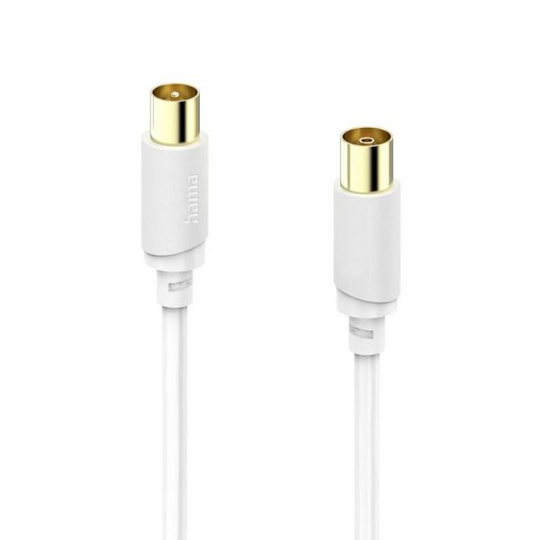 Produktbild: Hama Antennen, SAT Anschlusskabel [1x Koaxial-Stecker - 1x Koaxial-Buchse] 3m 120 dB Wei&szlig;