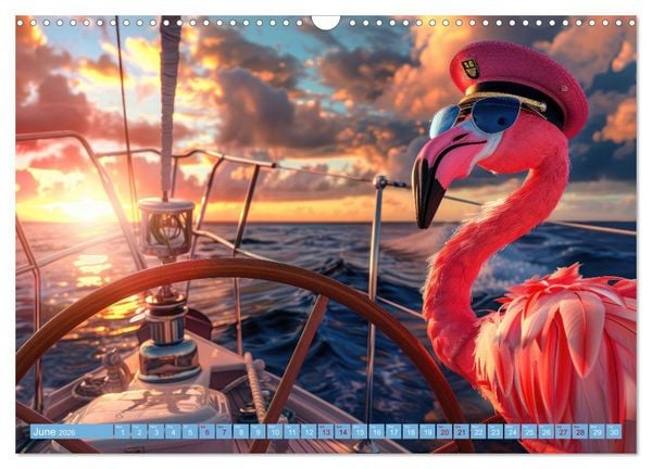 Produktbild: Funny animals as a captain on a boat (Wall Calendar 2026 DIN A3 landscape), CALVENDO 12 Month Wall Calendar