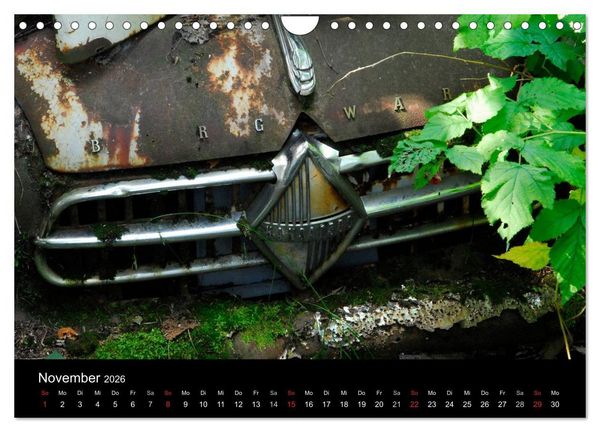 Produktbild: ROSTLAUBEN Die sch&ouml;nsten Autowracks (Wandkalender 2026 DIN A4 quer), CALVENDO Monatskalender