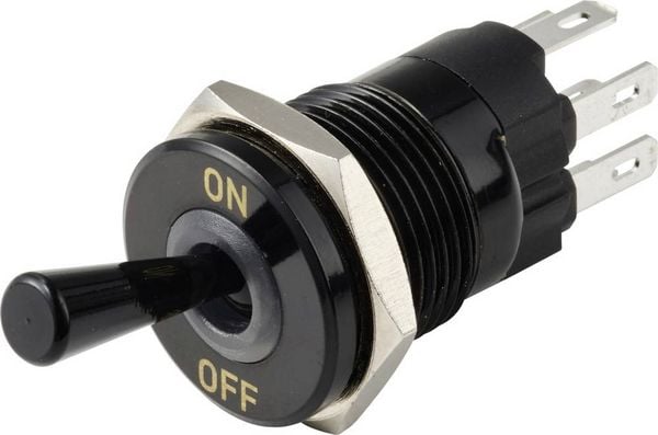 Produktbild: TRU COMPONENTS TC-14378420 Kippschalter 250 V/AC 15A 1 x Ein/Aus IP67 1St.