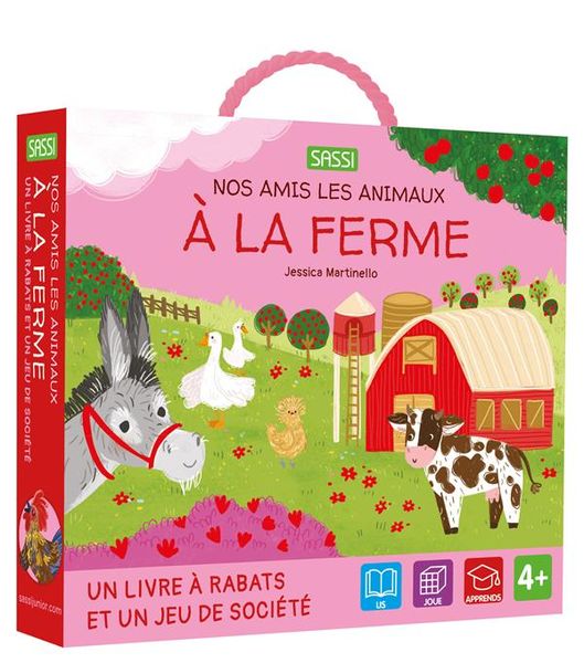 Produktbild: A la ferme : un livret &agrave; rabats et un jeu de soci&eacute;t&eacute; : 4+
