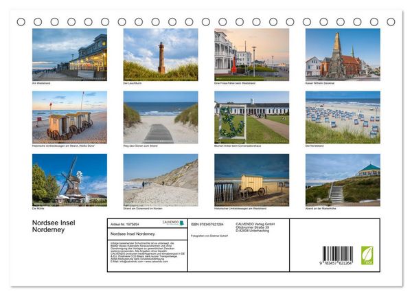 Produktbild: Nordsee Insel Norderney (Tischkalender 2026 DIN A5 quer), CALVENDO Monatskalender