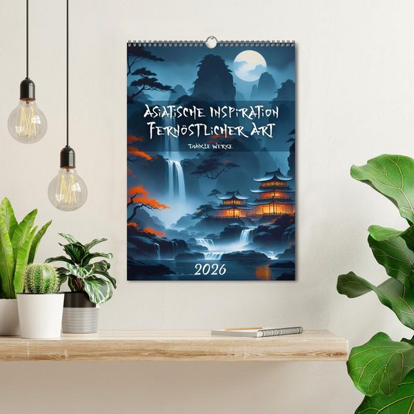 Produktbild: Asiatische Inspiration Fern&ouml;stlicher Art - Dunkle Werke (Wandkalender 2026 DIN A3 hoch), CALVENDO Monatskalender
