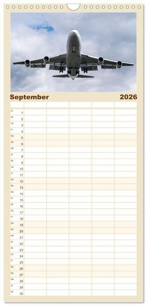 Produktbild: Familienplaner 2026 - Die Faszination der Quadjets mit 5 Spalten (Wandkalender, 21 x 45 cm) CALVENDO