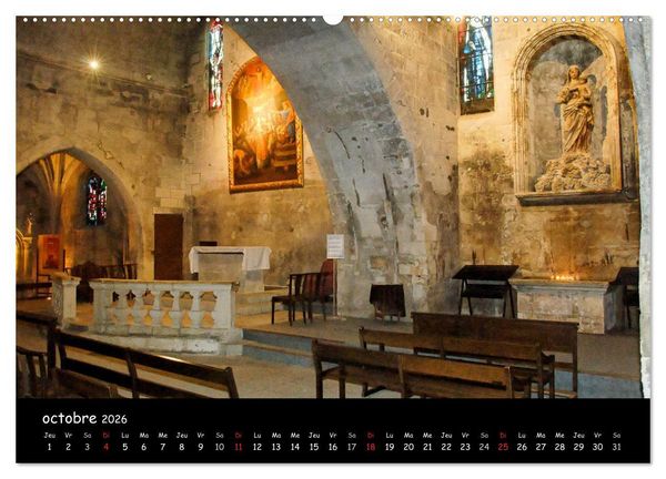 Produktbild: Les Baux de Provence Un des plus beaux villages de France (Calendrier mural 2026 DIN A2 vertical) calendrier de bureau