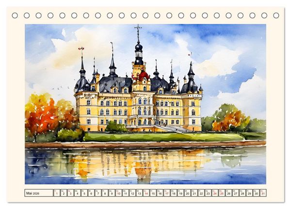 Produktbild: M&auml;rchenschl&ouml;sser und Burgen (Tischkalender 2026 DIN A5 quer), CALVENDO Monatskalender