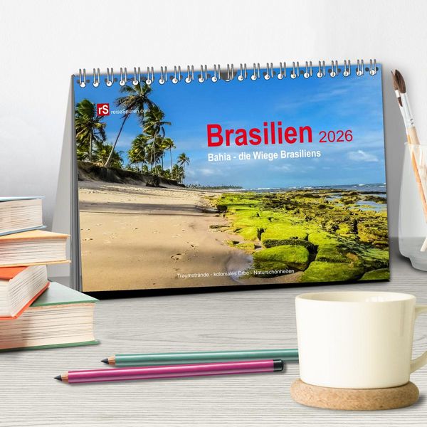 Produktbild: Brasilien 2026 Bahia - die Wiege Brasiliens (Tischkalender 2026 DIN A5 quer), CALVENDO Monatskalender