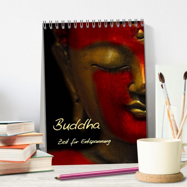 Produktbild: Buddha - Zeit f&uuml;r Entspannung (Tischkalender 2026 DIN A5 hoch), CALVENDO Monatskalender