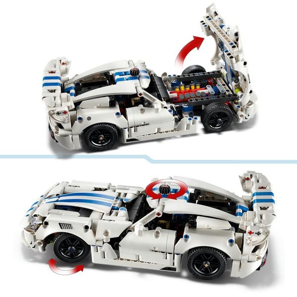 Produktbild: LEGO Technic 42234 Dodge Viper GTS-R Sportwagen, Bauset, Rennauto mit Lenkung und V10-Motor