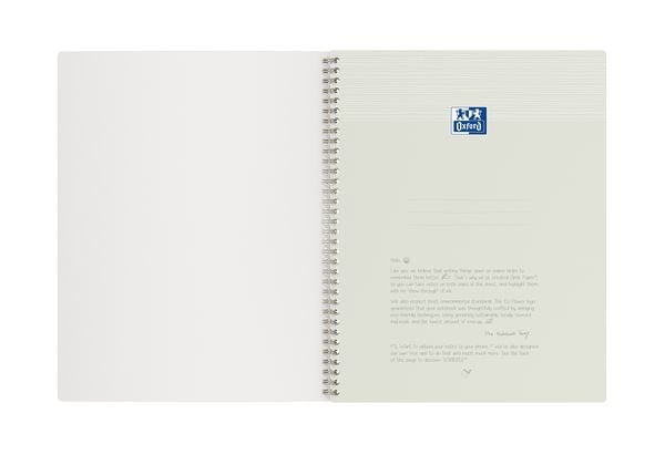 Produktbild: Oxford Spiralbuch Origins A4, 5mm kariert, 70 Blatt, Optik Paper, SCRIBZEE&reg; kompatibel, blau