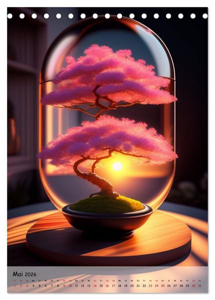 Produktbild: Bonsai Kunstwerke (Tischkalender 2026 DIN A5 hoch), CALVENDO Monatskalender