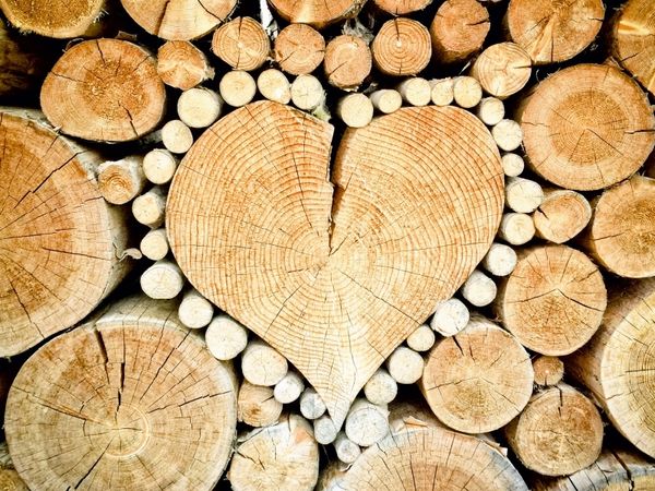 Produktbild: CALVENDO Puzzle Herz Holzmaserung | 1000 Teile Lege-Gr&ouml;&szlig;e 64 &times; 48 cm Foto-Puzzle f&uuml;r gl&uuml;ckliche Stunden