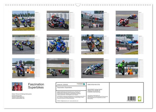 Produktbild: Faszination Superbikes (Wandkalender 2027 DIN A2 quer), CALVENDO Monatskalender