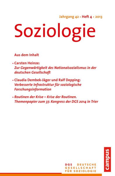 Produktbild: Soziologie 4.2013