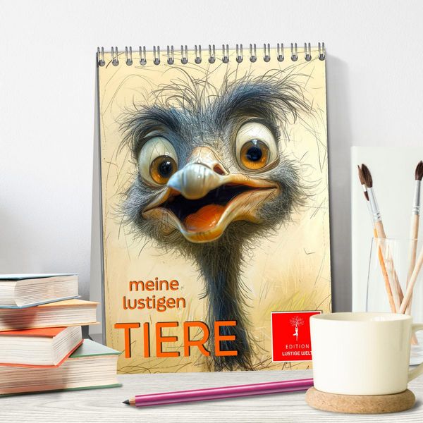Produktbild: Meine lustigen Tiere (Tischkalender 2026 DIN A5 hoch), CALVENDO Monatskalender