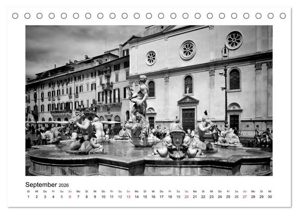 Produktbild: ROM Monochrom (Tischkalender 2026 DIN A5 quer), CALVENDO Monatskalender