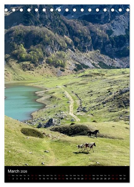 Produktbild: Durmitor &mdash; Majestic Peaks of Montenegro (Desk Calendar 2026 DIN A5 portrait), CALVENDO 12 Month DeskCalendar