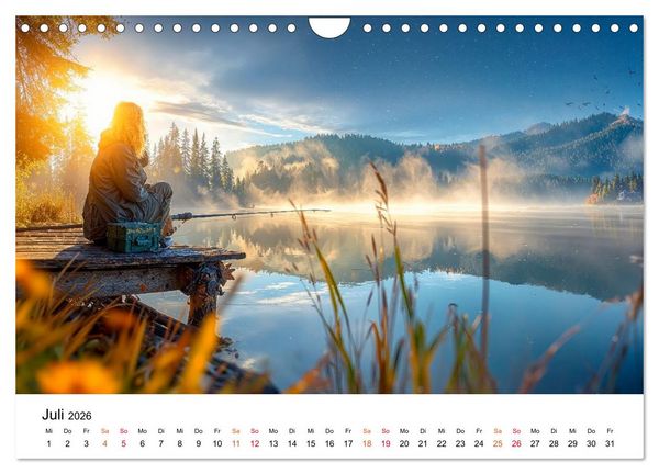Produktbild: Angeln mit Herz und Haken (Wandkalender 2026 DIN A4 quer), CALVENDO Monatskalender