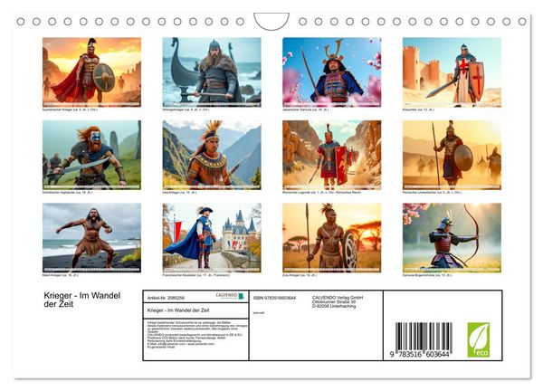 Produktbild: Krieger - Im Wandel der Zeit (Wandkalender 2026 DIN A4 quer), CALVENDO Monatskalender
