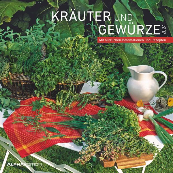 'Kräuter & Gewürze 2024 - Broschürenkalender 30x30 cm (30x60 geöffnet ...