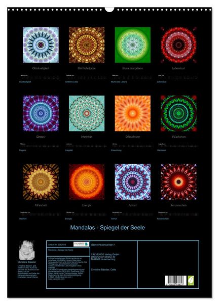 Produktbild: Mandalas - Spiegel der Seele (Wandkalender 2026 DIN A2 hoch), CALVENDO Monatskalender