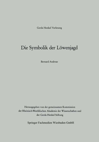 Produktbild: Die Symbolik der L&ouml;wenjagd