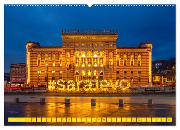 Produktbild: Sarajevo - Vielf&auml;ltige Hauptstadt von Bosnien und Herzegowina (hochwertiger Premium Wandkalender 2026 DIN A2 quer), Kunstdruck in Hochglanz