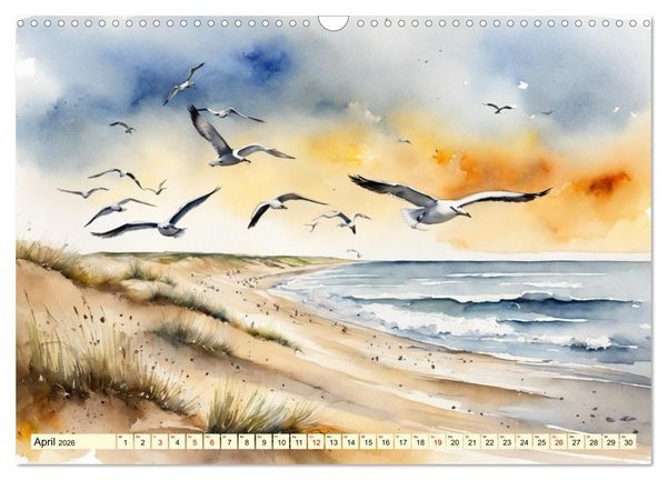 Produktbild: Norddeutsches Wattenmeer (Wandkalender 2026 DIN A3 quer), CALVENDO Monatskalender