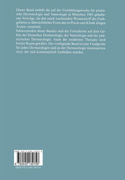 Produktbild: Fortschritte der praktischen Dermatologie und Venerologie