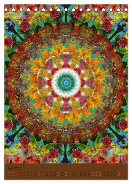 Produktbild: FLORALE MANDALAS (Tischkalender 2026 DIN A5 hoch), CALVENDO Monatskalender