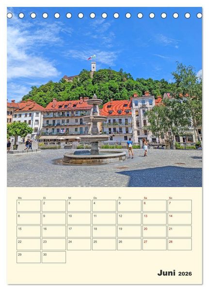 Produktbild: Ljubljana Sloweniens Hauptstadt (Tischkalender 2026 DIN A5 hoch), CALVENDO Monatskalender